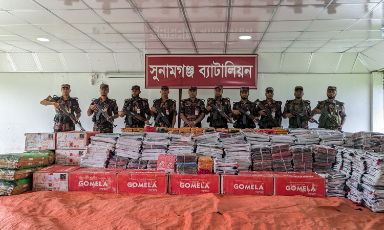 সুনামগঞ্জে ২ কোটি টাকার ভারতীয় পণ্য জব্দ