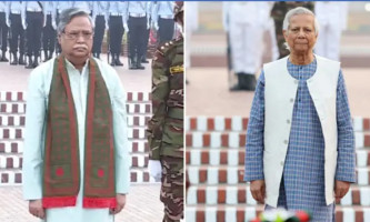 স্মৃতিসৌধে রাষ্ট্রপতি ও প্রধান উপদেষ্টার শ্রদ্ধা