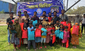 নতুন পোশাকে ঈদ আনন্দে মাতল অর্ধশতাধিক সুবিধাবঞ্চিত শিশু