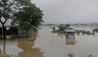 উজানের ঢলে আখাউড়া সীমান্ত সীমান্তবর্তী নিম্ন অঞ্চল প্লাবিত