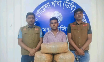 ভালুকায় ডিবির অভিযানে গাঁজা সহ এক মাদক কারবারি গ্রেফতার